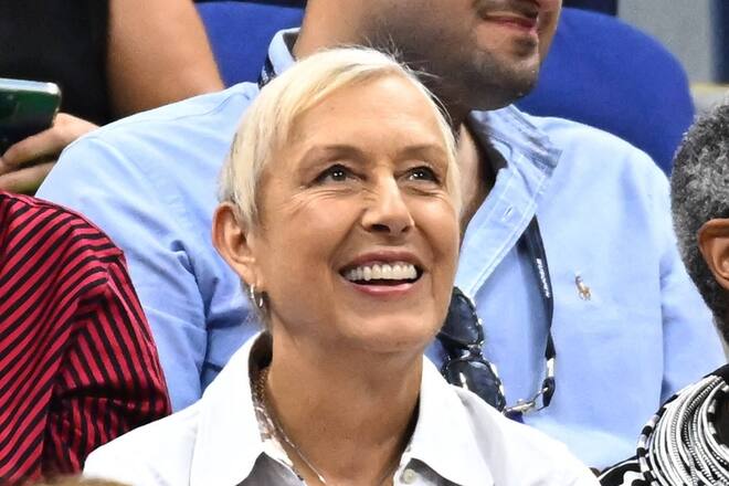 Martina Navratilova Anfang September 2023 beim Damen-Finale der US Open in New York City.