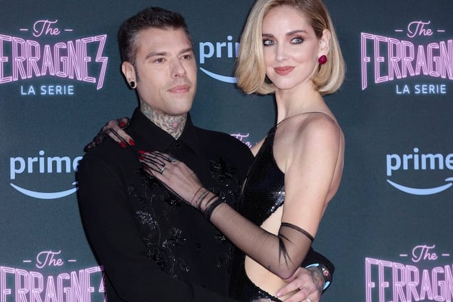 Chiara Ferragni und Fedez bei einer Veranstaltung anlässlich ihrer Personality-Soap.