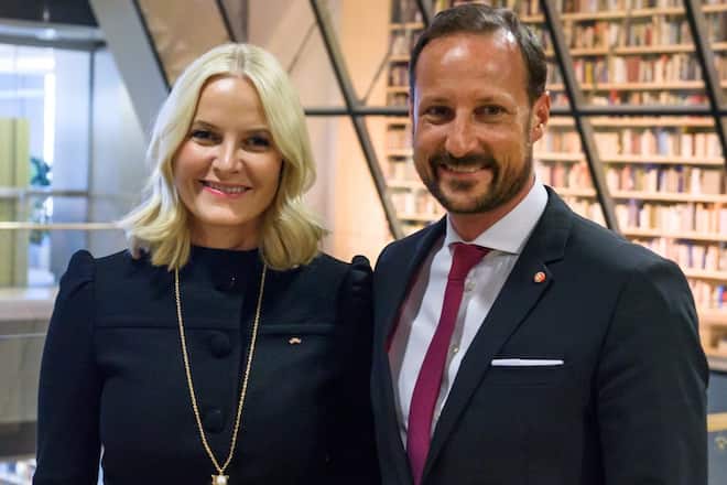 Das norwegische Kronprinzen-Paar Haakon und Mette-Marit zu Besuch in Riga.