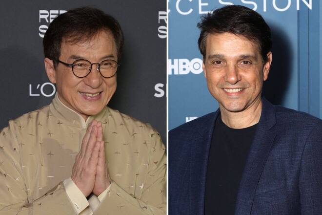 Jackie Chan und Ralph Macchio (r.) stehen gemeinsam für eine Kino-Fortsetzung von «Karate Kid» vor der Kamera.