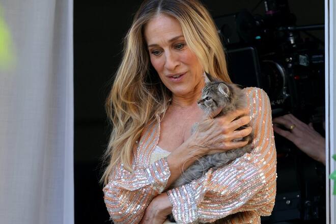 Sarah Jessica Parker bei den Dreharbeiten zu «And Just Like That...»