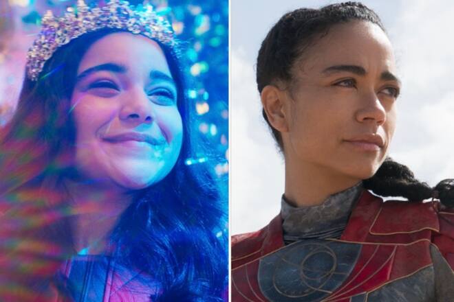Iman Vellani als Kamala Khan in "Ms. Marvel" und Lauren Ridloff als Makkari in "Eternals".