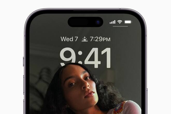Die innovativste Neuerung beim iPhone 14 Pro: Die Dynamic Island im oberen Display-Bereich.