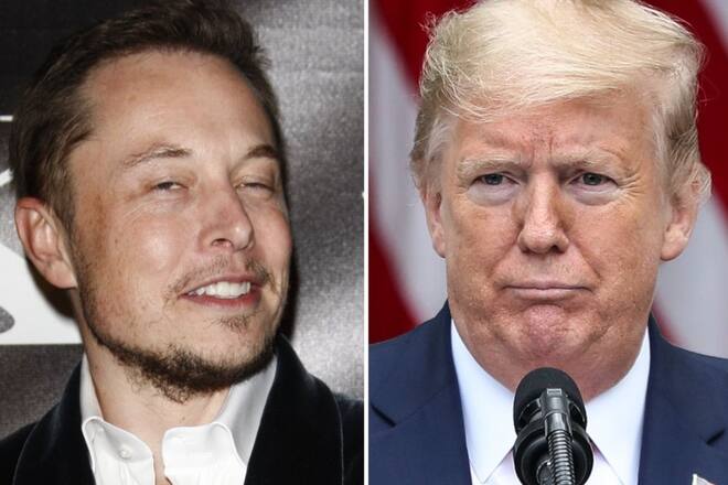 Elon Musk (li.) stellt die Twitter-Begnadigung von Donald Trump in Aussicht.