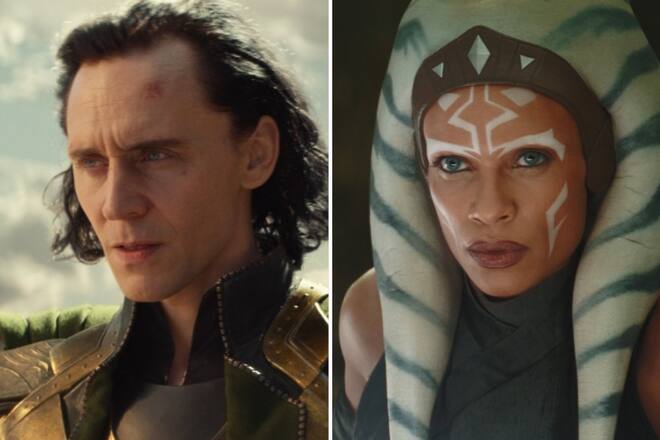Tom Hiddleston (l.) kehrt 2023 in «Loki» auf Disney+ zurück, während Rosario Dawson als Ahsoka Tano die «Star Wars»-Galaxie unsicher macht.