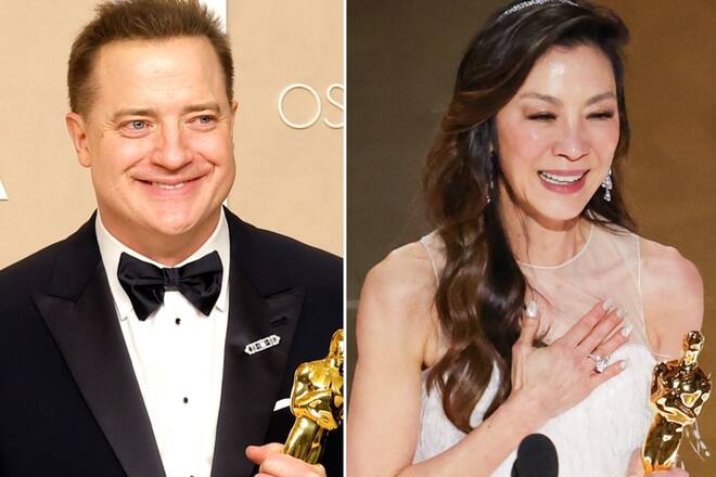Brendan Fraser und Michelle Yeoh wurden bei den Oscars als «Beste Hauptdarsteller» ausgezeichnet.