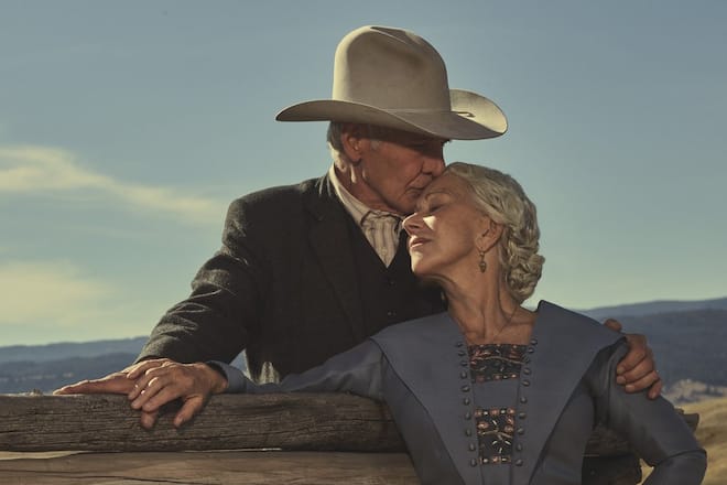 Harrison Ford und Helen Mirren geben in Western-typischen Kostümen eine exzellente Figur ab.