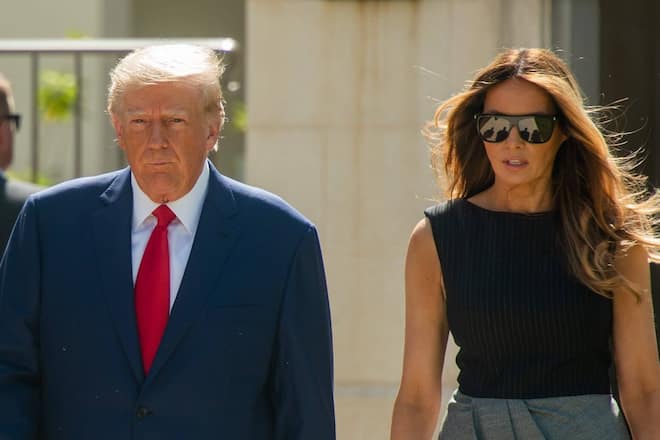 Donald und Melania Trump in West Palm Beach im vergangenen Jahr.