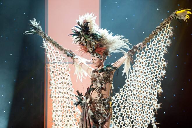 Miss Universe 2011 Probe Nationenkostüm Miss Ecuador