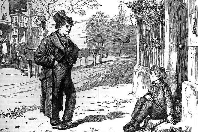 Habt ihr euch schon mal gefragt, was aus Dodger (links) wurde, nachdem die Geschichte von Oliver Twist (rechts) erzählt wurde?