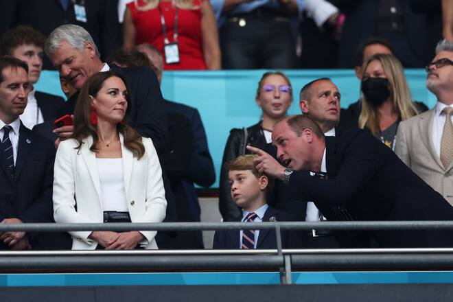 Prinz George Prinz William Herzogin Kate EM-Finale Wembley