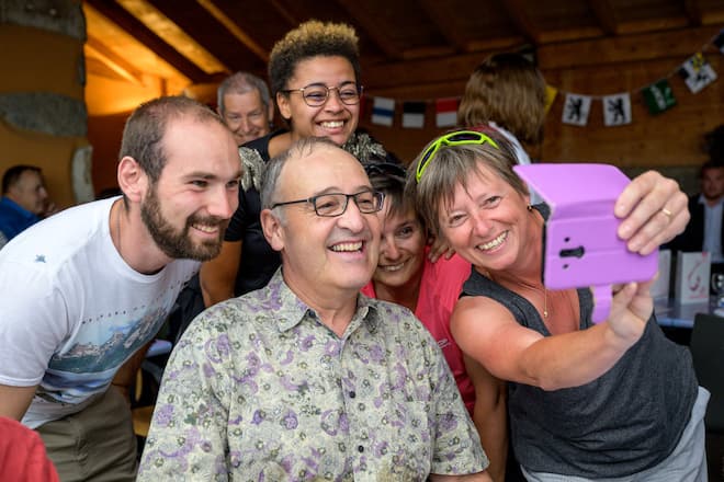 1. August Wanderung mit Bundesrat Guy Parmelin. Bild© Remo Naegeli
