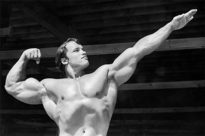 Arnold Schwarzenegger zu Bodybulding-Zeiten.