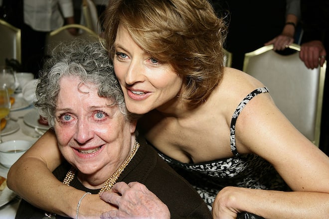 jodie foster mit mutter evelyn almond