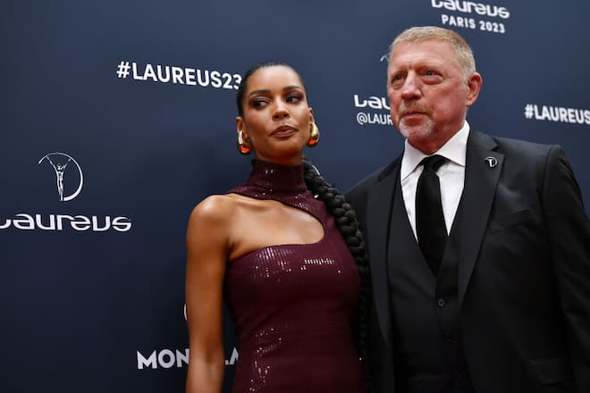 Lilian de Carvalho Monteiro und Boris Becker