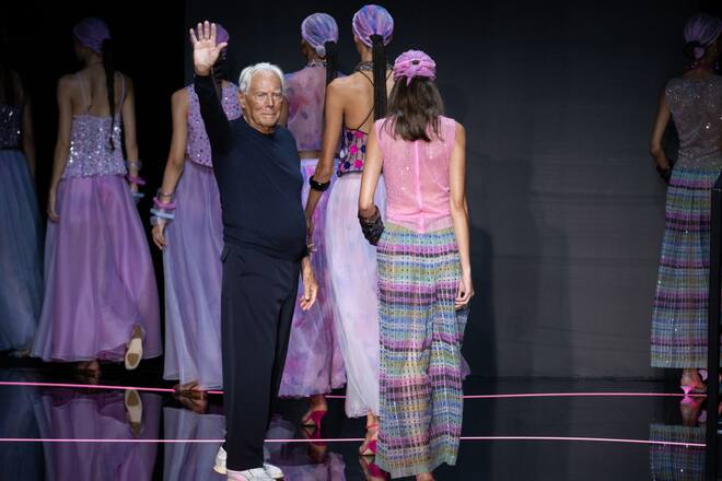 Giorgio Armani an der Milan Fashion Week