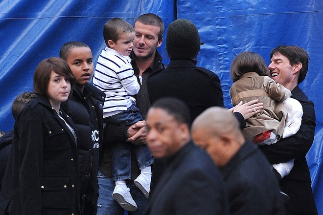 David Beckham und Tom Cruise