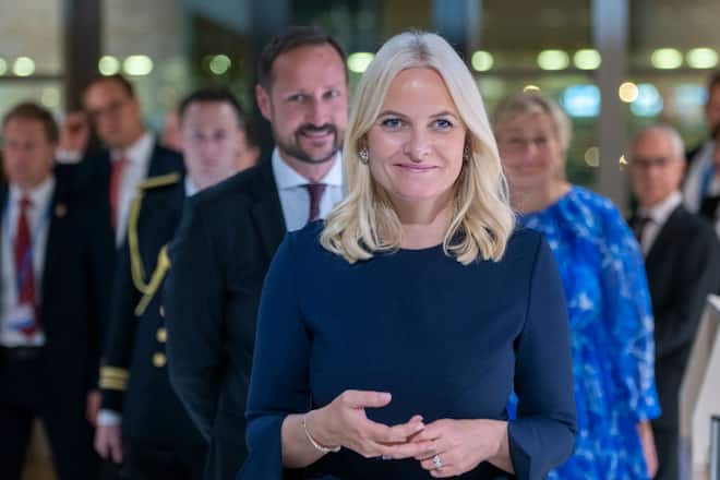 Kronprinzessin Mette-Marit Kronprinz Haakon von Norwegen an der Frankfurter Buchmesse