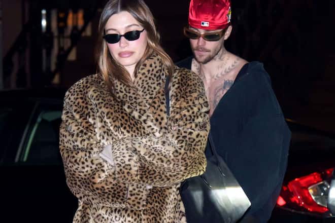 NEW YORK, NY - FEBRUARY 06: Justin Bieber and Hailey Bieber are seen on February 06, 2025 in New York City. (Photo by XNY/Star Max/GC Images)
