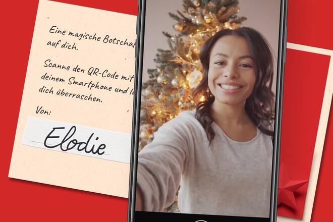 Per QR-Code animierte Weihnachtsgrüsse verschicken