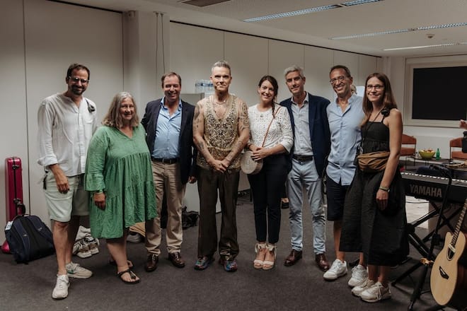 Robbie Williams mit den luxemburgischen Royals