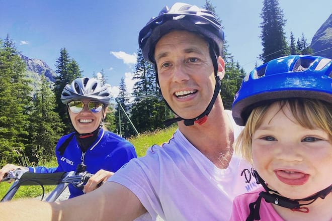 Martina Hingis mit Familie