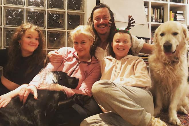 Greta Thunberg und Familie