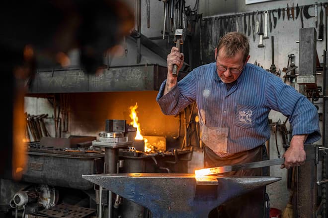 Schmiederei Lampert in Giarsun. Bild Mayk Wendt