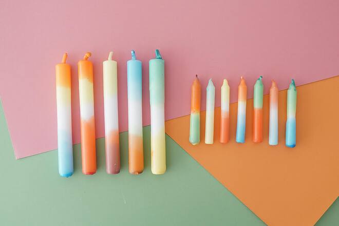 Gefärbte Kerzen