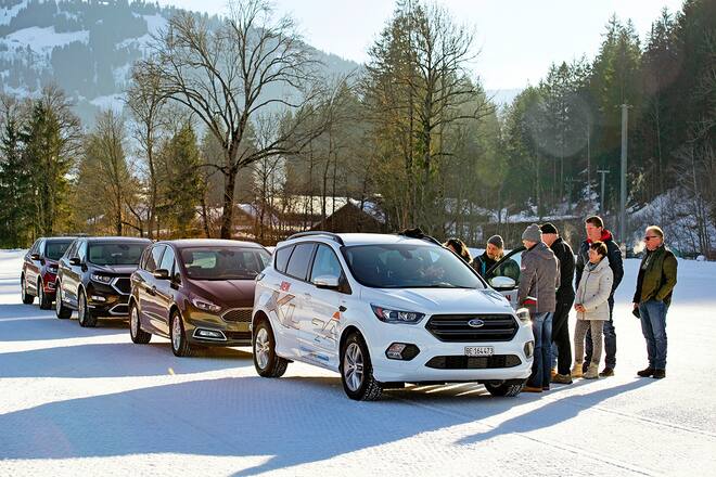 Beim Ford-Winterfahrtraining