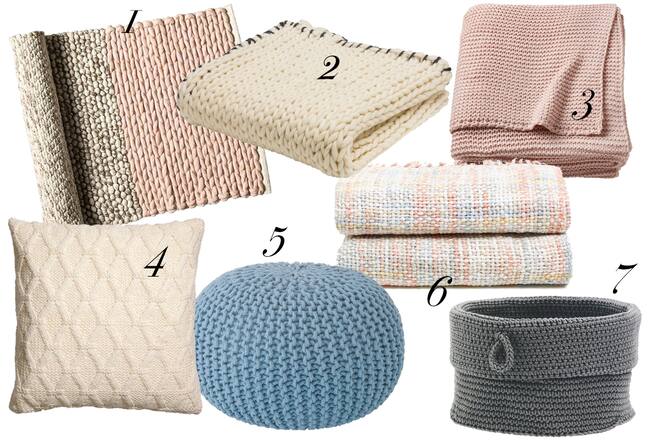 Einrichtungs-Accessoires Deko Strick