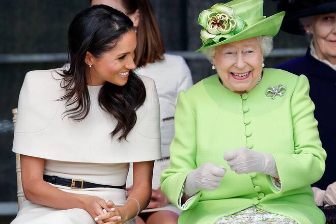 Meghan bei ihrem öffentlichen Termin mit der Queen
