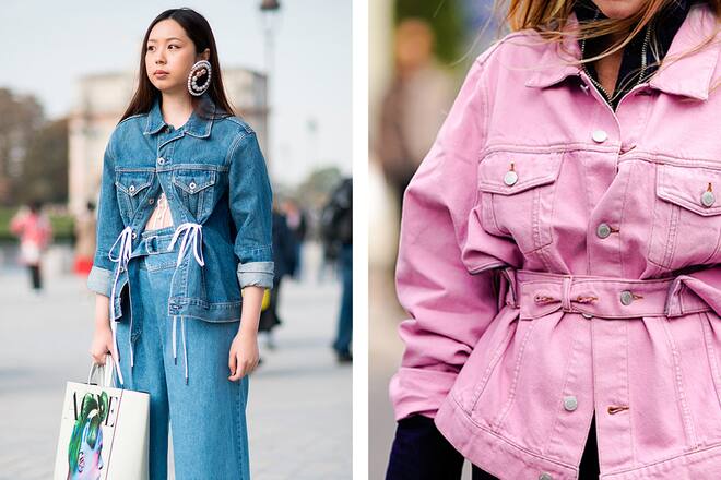 taillierte Jeansjacken Street Styles