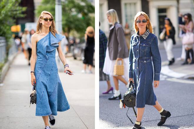 Jeanskleider Street Style