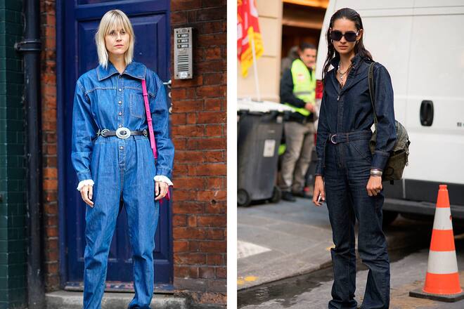 Denim-Overalls Street Styles