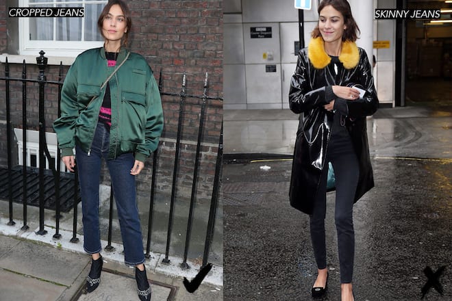 Jeansform lange Beine