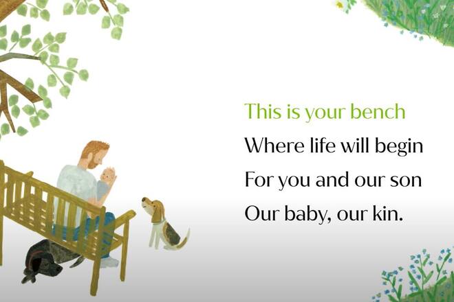 Harry und Archie im Buch «The Bench»