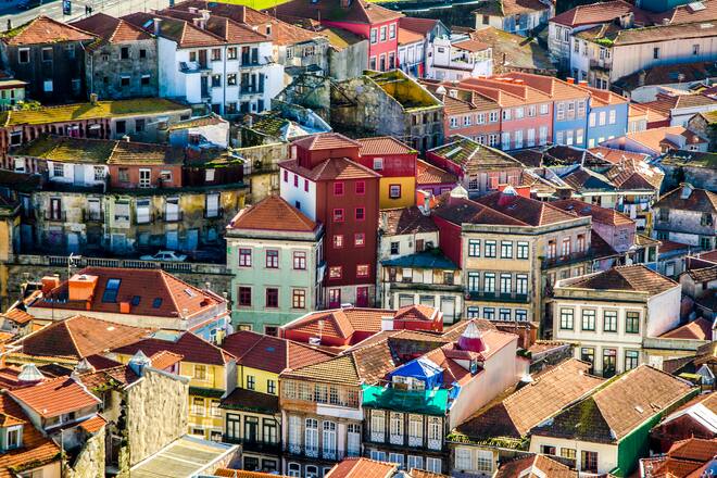 View of the city of Porto from the tower of Clérigos Church.