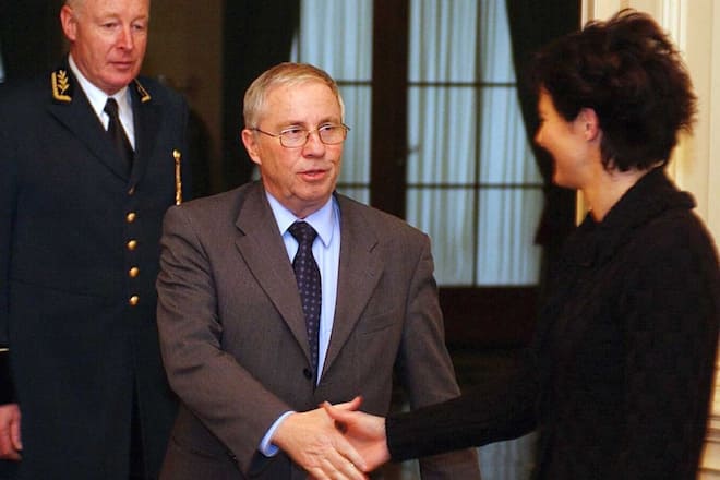 Christoph Blocher und Ruth Metzler