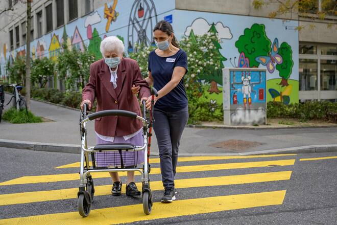 SRK Besuchs und Begleitsdienst, Silvina Valente SRK, Maria Marinellli, 21.04.2021 in Lausanne, SI 17/2021