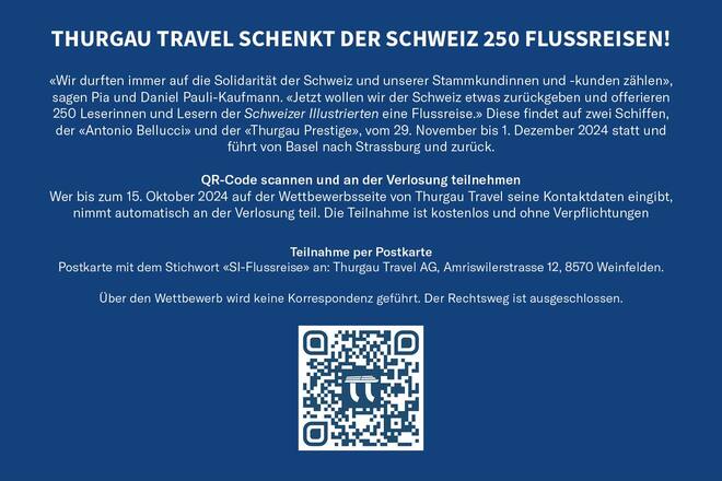 Jetzt eine gratis Flussreise mit Thurgau Travel gewinnen.