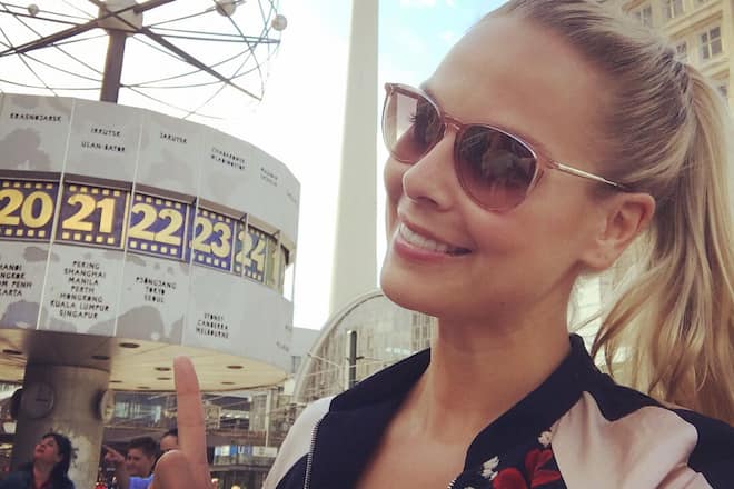 Linda Fäh in Berlin beim Deutsches Musik Fernsehen