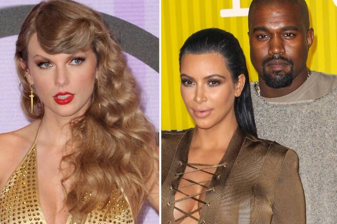 Taylor Swift (li.) lag viele Jahre mit Kim Kardashian und Kanye West im Streit.