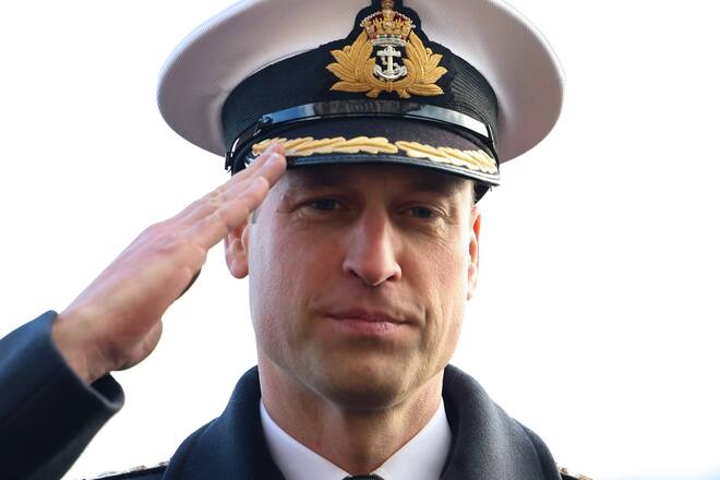 Prinz William während des Termins am Britannia Royal Naval College.