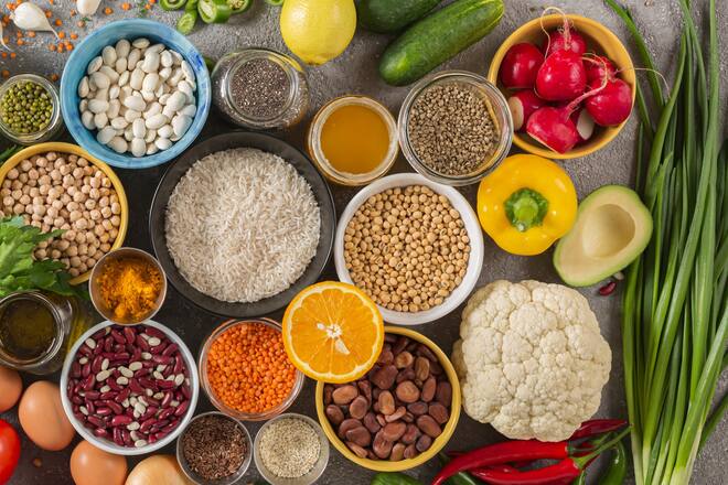 Hülsenfrüchte, Bohnen und grünes Gemüse sind gut für den Stoffwechsel.