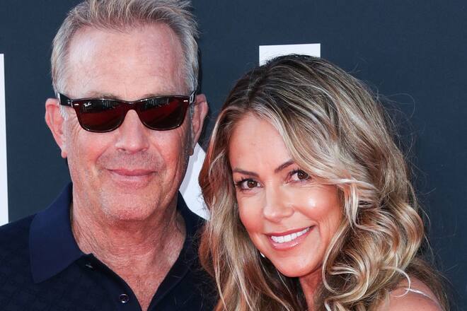 Christine Baumgartner mit Ex-Ehemann Kevin Costner. Sie soll wieder vergeben sein.