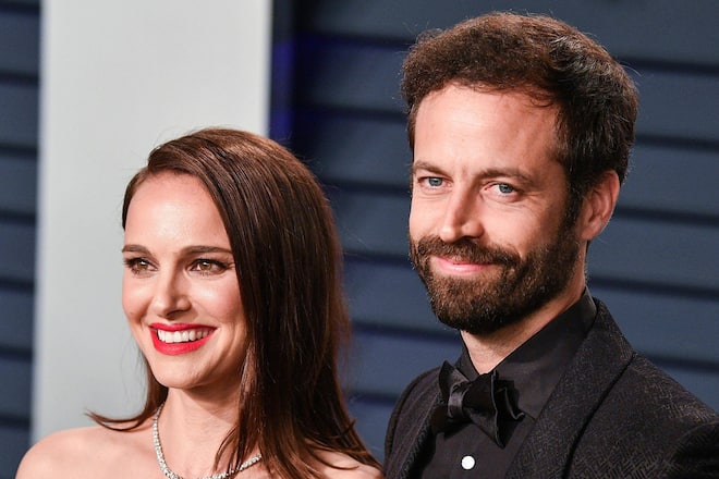 Oscarpreisträgerin Natalie Portman mit Ehemann Benjamin Millepied auf der «Vanity Fair»-Oscar-Party 2019.