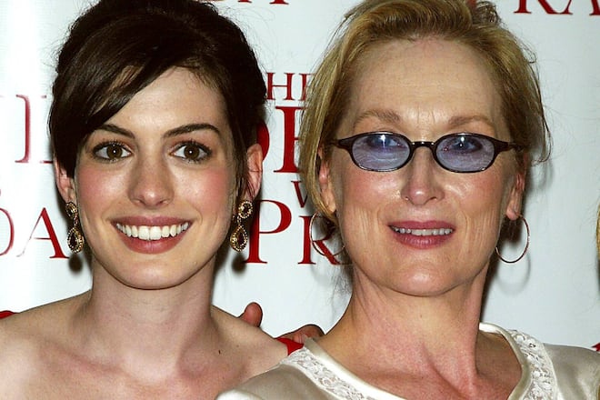 Anne Hathaway und Meryl Streep im Jahr 2006 bei der Filmpremiere von «Der Teufel trägt Prada» in New York.