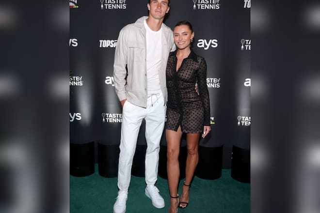Sophia Thomalla an der Seite ihres Partners Alexander Zverev beim «Taste of Tennis»-Event im kalifornischen Indian Wells.