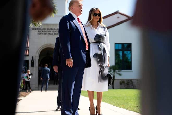 Melania Trump und Donald Trump absolvierten einen gemeinsamen Termin.